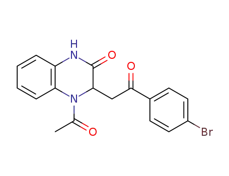 4-acetyl-3-[2-(p-bromophenyl)-2-oxoethyl]-3,4-dihydroquinoxalin-2(1H)-one