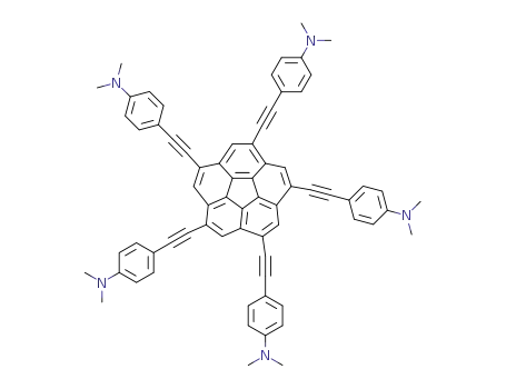 1,3,5,7,9-pentakis(4-N,N-dimethylanilinoethynyl)corannulene