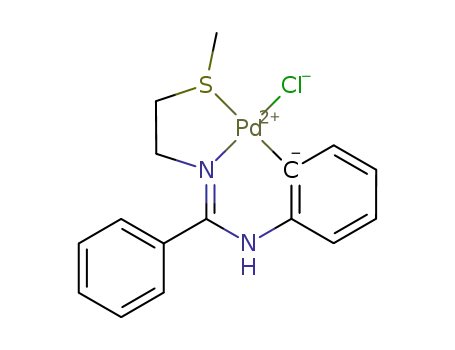 Pd(C<sub>6</sub>H<sub>4</sub>NHC(C<sub>6</sub>H<sub>5</sub>)NCH<sub>2</sub>CH<sub>2</sub>SCH<sub>3</sub>)Cl