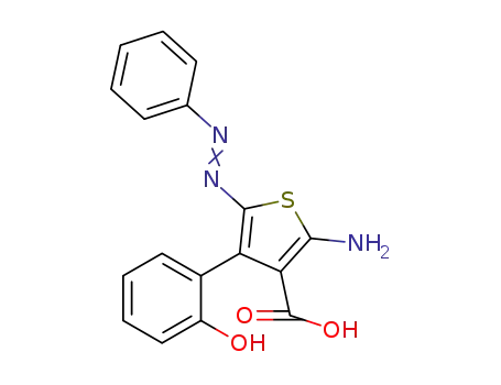 Molecular Structure of 1352040-48-2 (2-amino-4-(2-hydroxyphenyl)-5-phenylazothiophene-3-carboxylic acid)