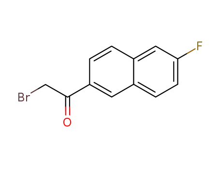 Molecular Structure of 62244-79-5 (Ethanone, 2-bromo-1-(6-fluoro-2-naphthalenyl)-)