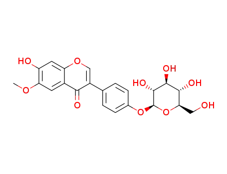 Molecular Structure of 1237605-01-4 (glycitein 4'-O-β-D-glucoside)