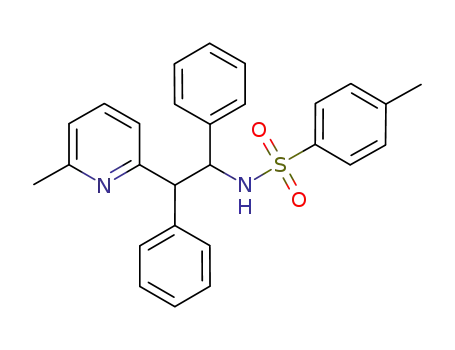 Molecular Structure of 1218989-06-0 (4-methyl-N-(2-(6-methylpyridin-2-yl)-1,2-diphenylethyl)benzenesulfonamide)