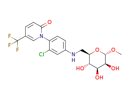 methyl 6-deoxy-6-(3-chloro-4-(5-trifluoromethyl-2(1H)-pyridone-1-yl)-anilino)-α-D-mannopyranoside