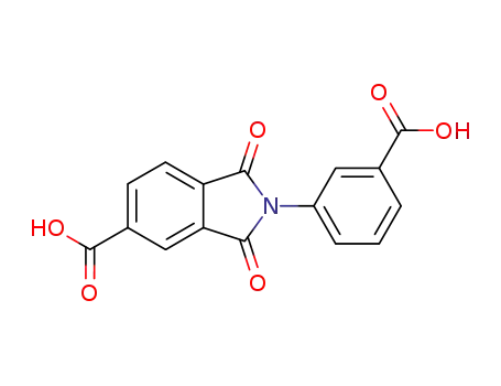 Molecular Structure of 38250-60-1 (2-(3-carboxyphenyl)-1,3-dioxoisoindoline-5-carboxylic acid)