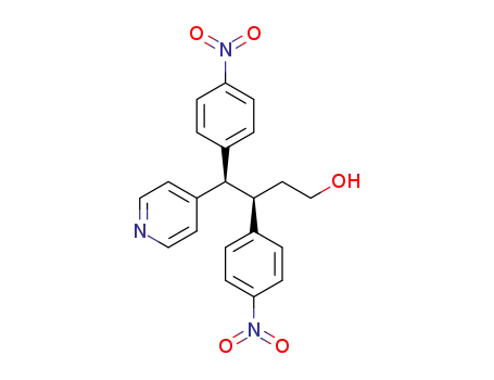 Molecular Structure of 1304788-81-5 ((3R,4R)-3,4-bis(4-nitrophenyl)-4-(pyridin-4-yl)butan-1-ol)