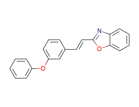 Molecular Structure of 1062114-84-4 (2-[(E)-2-(3-phenoxyphenyl)vinyl]benzoxazole)