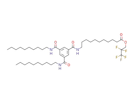 N-(2,2,3,3,3-pentafluoropropyl 11-undecanoate)-N’,N''-di(n-decyl)benzene-1,3,5-tricarboxamide