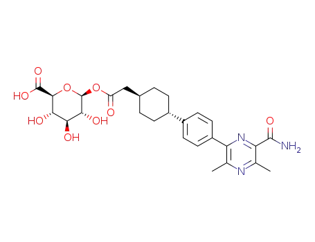 1-O-({trans-4-[4-(6-carbamoyl-3,5-dimethylpyrazin-2-yl)phenyl]cyclohexyl}acetyl)-β-D-glucopyranuronic acid