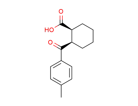 Molecular Structure of 151830-92-1 (TRANS-2-(4-METHYLBENZOYL)-1-CYCLOHEXANECARBOXYLIC ACID, 99)