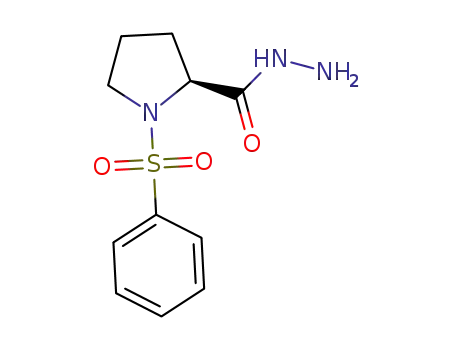 Molecular Structure of 1032190-58-1 ((S)-1-(phenylsulfonyl)pyrrolidine-2-carbohydrazide)