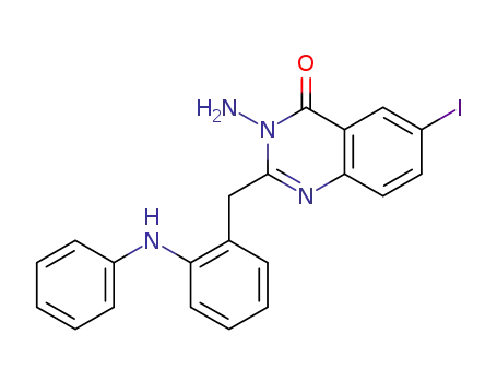 3-amino-6-iodo-2-[2-(phenylamino)benzyl]quinazolin-4(3H)-one