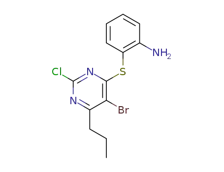 2-[(5-bromo-2-chloro-6-propylpyrimidin-4-yl)sulfanyl]aniline