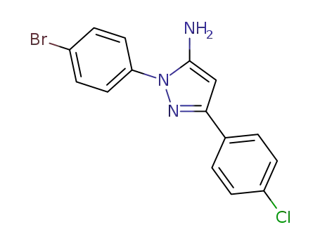 2-(4-Bromophenyl)-5-(4-chlorophenyl)pyrazol-3-amine