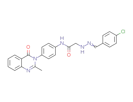 2-(2-(4-chlorobenzylidene)hydrazinyl)-N-(4-(2-methyl-4-oxoquinazolin-3(4H)-yl)phenyl)acetamide