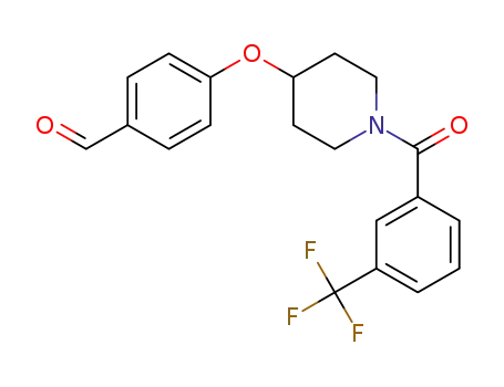 4-(1-(3-(trifluoromethyl)benzoyl)piperidin-4-yloxy)benzaldehyde