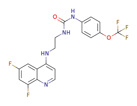 1-(2-((6,8-difluoroquinolin-4-yl)amino)ethyl)-3-(4-(trifluoromethoxy)phenyl)urea