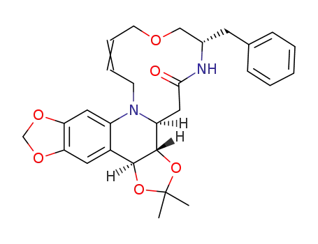 (3aS,3bS,7S,19bS,E/Z)-7-benzyl-2,2-dimethyl-3b,4,6,7,8,10,13,19b-octahydrobis[1,3]dioxolo[4,5-c:4',5'-g][1,4,8]oxadiazacyclododeca[8,7-a]quinolin-5(3aH)-one