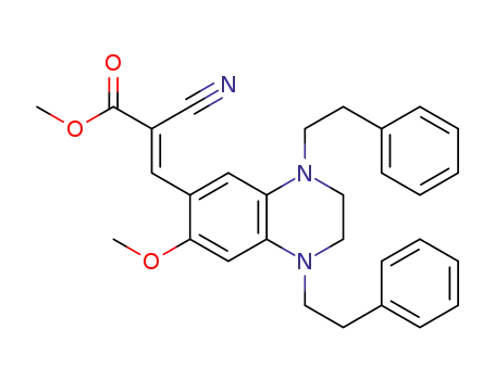 (E)-methyl 2-cyano-3-(7-methoxy-1,4-diphenethyl-1,2,3,4-tetrahydroquinoxalin-6-yl)acrylate