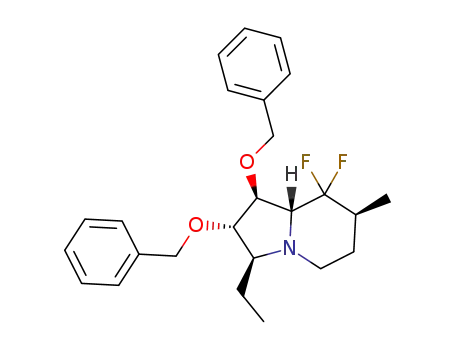 (1S,2S,3S,7S,8aR)-1,2-bis(benzyloxy)-3-ethyl-8,8-difluoro-7-methyloctahydroindolizine