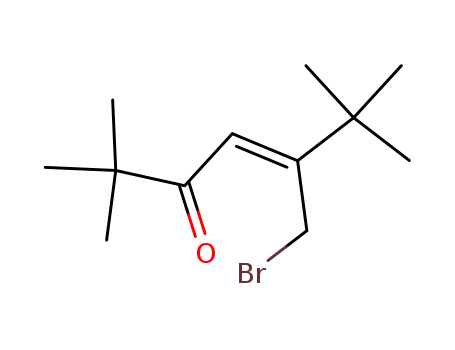 Molecular Structure of 35606-00-9 ((4Z)-5-(bromo-methyl)-2,2,6,6-tetramethylhept-4-en-3-one)