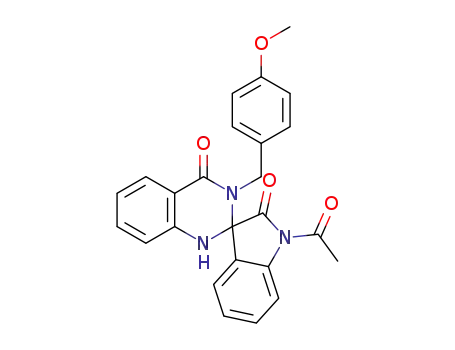 Molecular Structure of 1385789-98-9 (1-acetyl-3'-(4-methoxybenzyl)-1'H-spiro[indoline-3,2'-quinazoline]-2,4'(3'H)-dione)