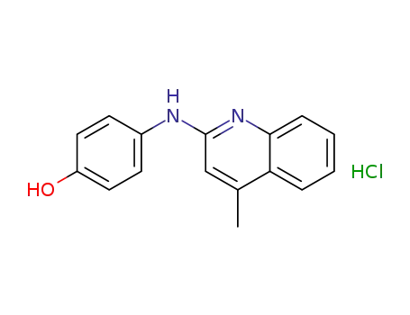 Molecular Structure of 1225153-42-3 (4-(4-methylquinolin-2-ylamino)phenol hydrochloride)