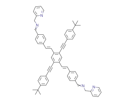 1,4-bis(4-tert-butylphenylethynyl)-(E)-2,5-bis(4-(((pyridin-2-ylmethyl)imino)methyl)styryl)benzene
