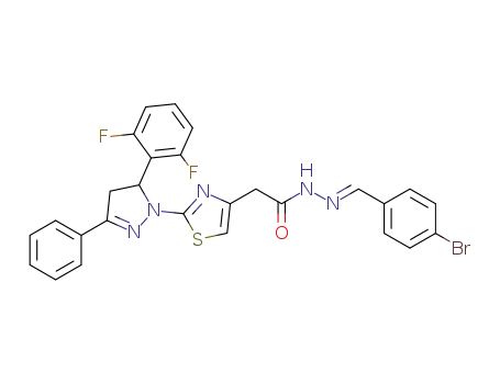 N'-(4-bromobenzylidene)-2-(2-(5-(2,6-difluorophenyl)-3-phenyl-4,5-dihydropyrazol-1-yl)thiazol-4-yl)acetohydrazide