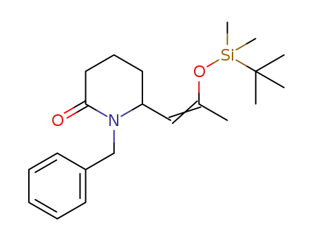 1-benzyl-6-(2-(tert-butyldimethylsilyloxy)prop-1-en-1-yl)piperidin-2-one