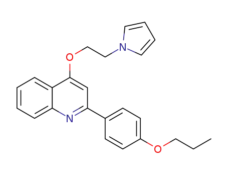 Molecular Structure of 1443120-54-4 (2-(4-propoxyphenyl)-4-[2-(1H-pyrrol-1-yl)ethoxy]quinoline)