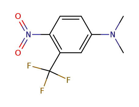 Molecular Structure of 41512-62-3 (3-TRIFLUOROMETHYL-N,N-DIMETHYL-4-NITROANILINE)