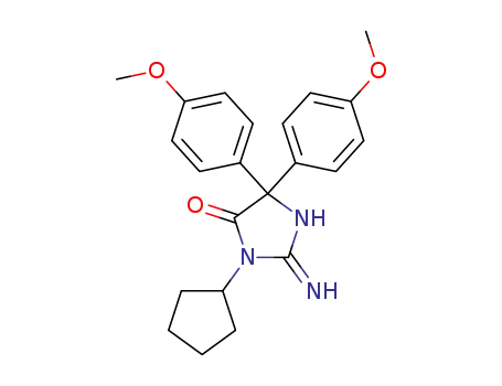 3-cyclopentyl-2-imino-5,5-bis(4-methoxyphenyl)imidazolidin-4-one