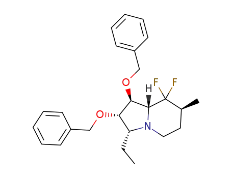 (1S,2S,3R,7S,8aR)-1,2-bis(benzyloxy)-3-ethyl-8,8-difluoro-7-methyloctahydroindolizine