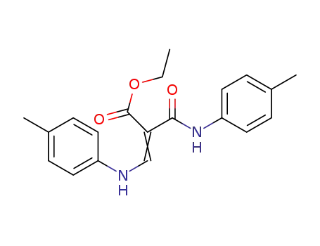 Molecular Structure of 113420-95-4 (2-Propenoic acid,
3-[(4-methylphenyl)amino]-2-[[(4-methylphenyl)amino]carbonyl]-, ethyl
ester)