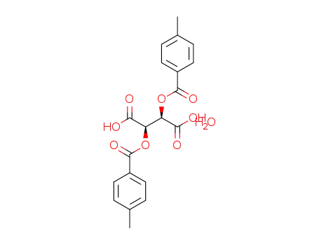 Molecular Structure of 71607-32-4 (Di-p-toluoyl-D-tartaric acid monohydrate)