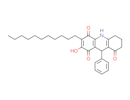 Molecular Structure of 1448168-18-0 (9-phenyl-2-hydroxy-3-undecyl-6,7,9,10-tetrahydro-5H-acridine-1,4,8-trione)