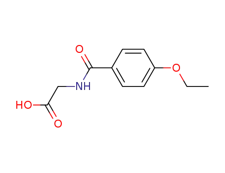 Molecular Structure of 51220-52-1 ((4-ETHOXY-BENZOYLAMINO)-ACETIC ACID)