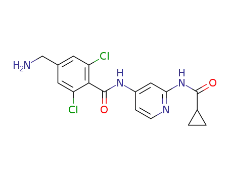 4-(aminomethyl)-2,6-dichloro-N-(2-(cyclopropanecarboxamido)pyridin-4-yl)benzamide