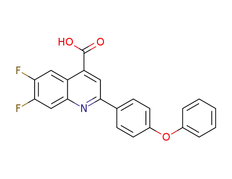Molecular Structure of 1431875-84-1 (6,7-difluoro-2-(4-phenoxyphenyl)quinoline-4-carboxylic acid)