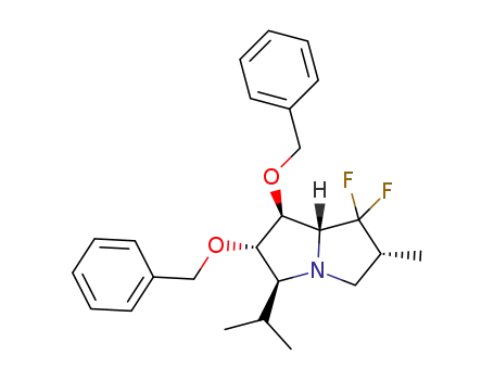 (2R,5S,6S,7S,7aR)-6,7-bis(benzyloxy)-1,1-difluoro-5-isopropyl-2-methyl-hexahydro-1H-pyrrolizine