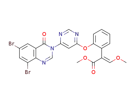 2-{2-[6-(6,8-dibromo-4-oxo-4H-quinazolin-3-yl)-pyrimidin-4-yloxy]phenyl}-3-methoxy-acrylic acid methyl ester