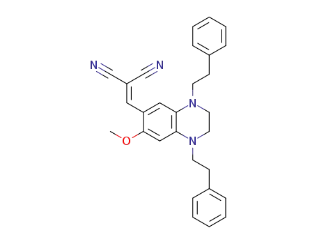 2-((7-methoxy-1,4-diphenethyl-1,2,3,4-tetrahydroquinoxalin-6-yl)methylene)malononitrile
