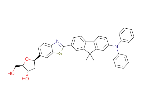 5-(2-(7-(diphenylamino)-9,9-dimethyl-fluoren-2-yl)benzothiazol-6-yl)-2-(hydroxymethyl)tetrahydrofuran-3-ol
