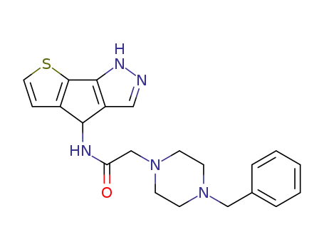 2-(4-benzylpiperazin-1-yl)-N-(1,4-dihydrothieno[3',2':4,5]cyclopenta[1,2-c]pyrazol-4-yl)acetamide