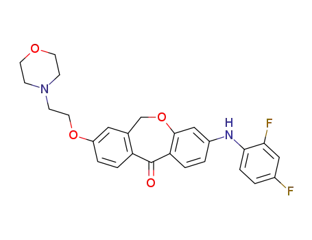 3-[(2,4-difluorophenyl)amino]-8-(2-morpholin-4-ylethoxy)-dibenzo[b,e]oxepin-11(6H)-one