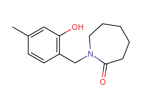 Molecular Structure of 1400992-11-1 (1-(2-hydroxy-4-methyl benzyl)azepan-2-one)
