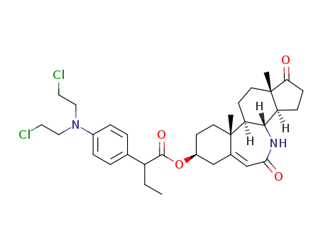 7α-aza-B-homo-androst-5-en-7,17-dione-3β-yl 2-[4-N,N-bis(2-chloroethyl)amino-phenyl]butanoate