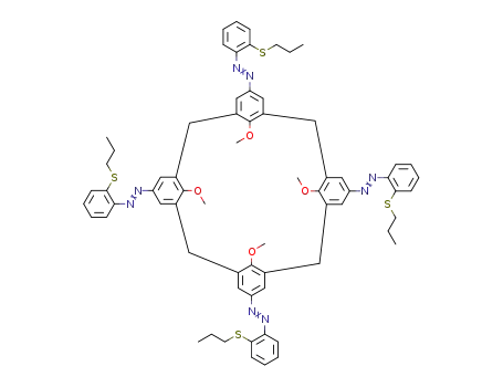 25,26,27,28-tetramethoxy-5,11,17,23-tetra(2-thiopropylphenylazo)calix[4]arene