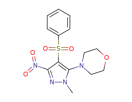 4-[1-methyl-3-nitro-4-(phenylsulfonyl)-1H-pyrazole-5-yl]morpholine